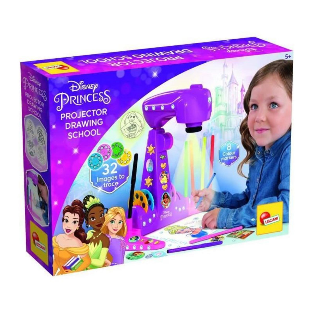 LISCIANI GIOCHI Projecteur école de dessin - Princess - pour dessiner toutes ses Princesses préférées - LISCIANI