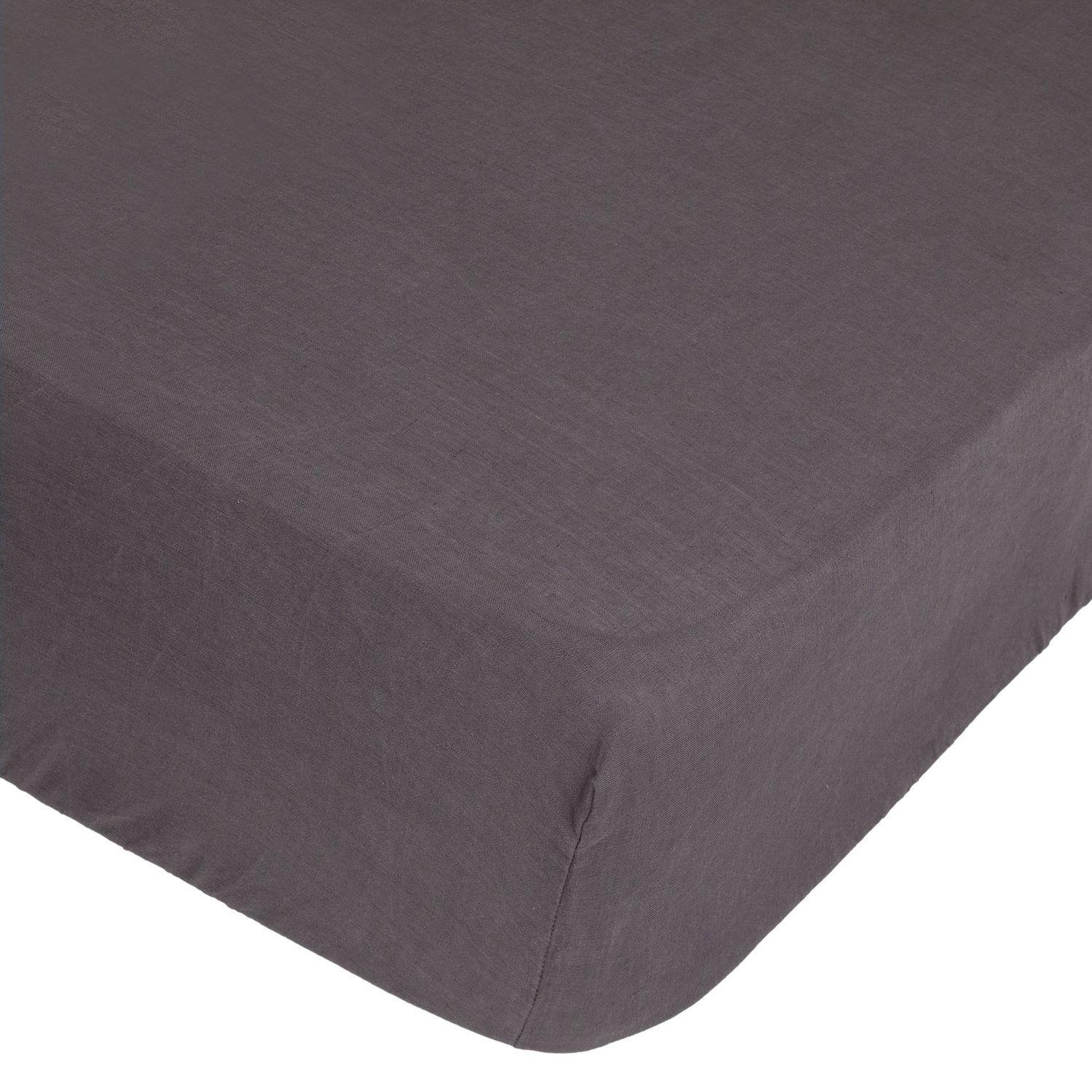 Voir la diapositive 1 : ATMOSPHERA Drap housse bonnet 30 cm 100% lin tropiques