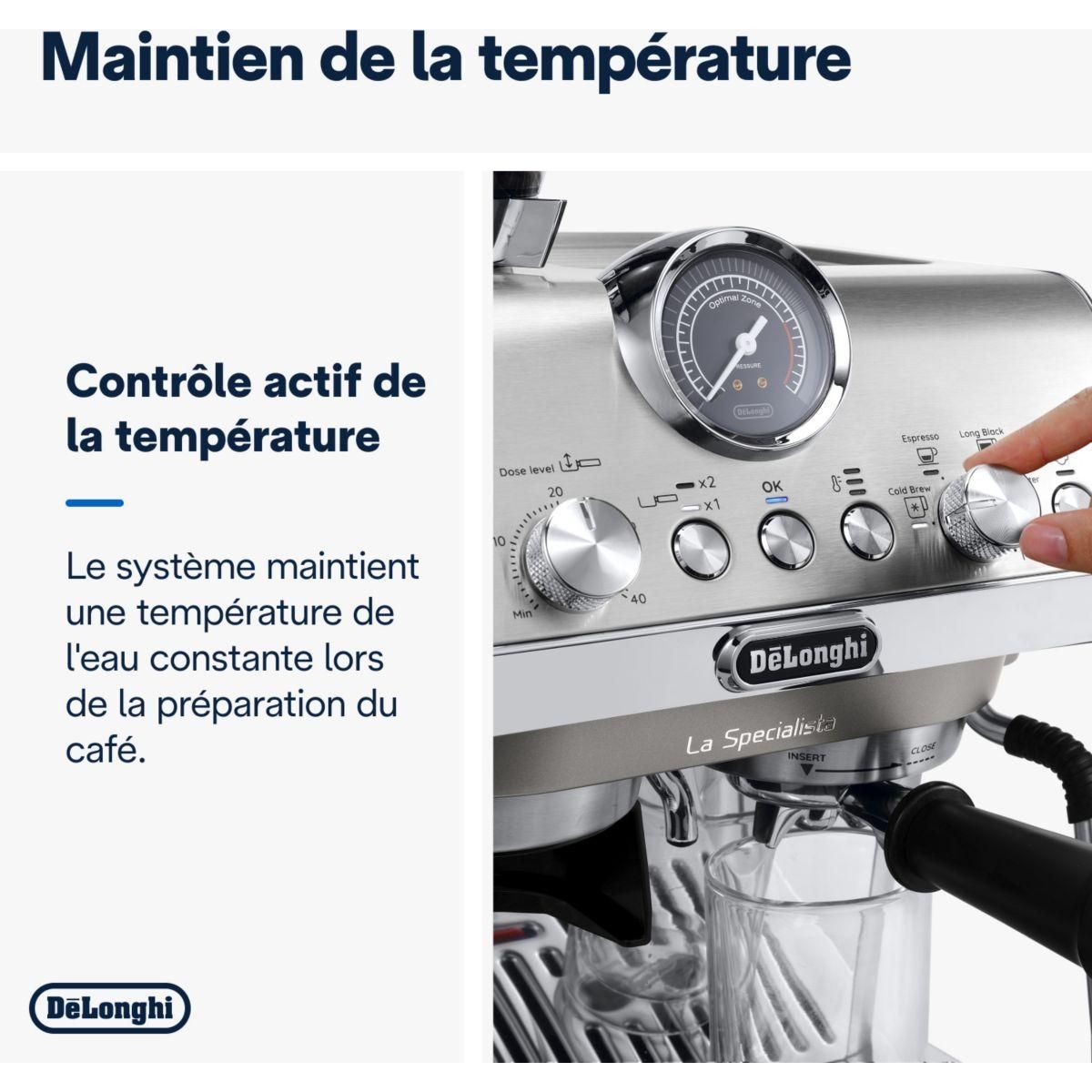 DELONGHI Machine à expresso Specialista Arte Evo EC9255.M Metal