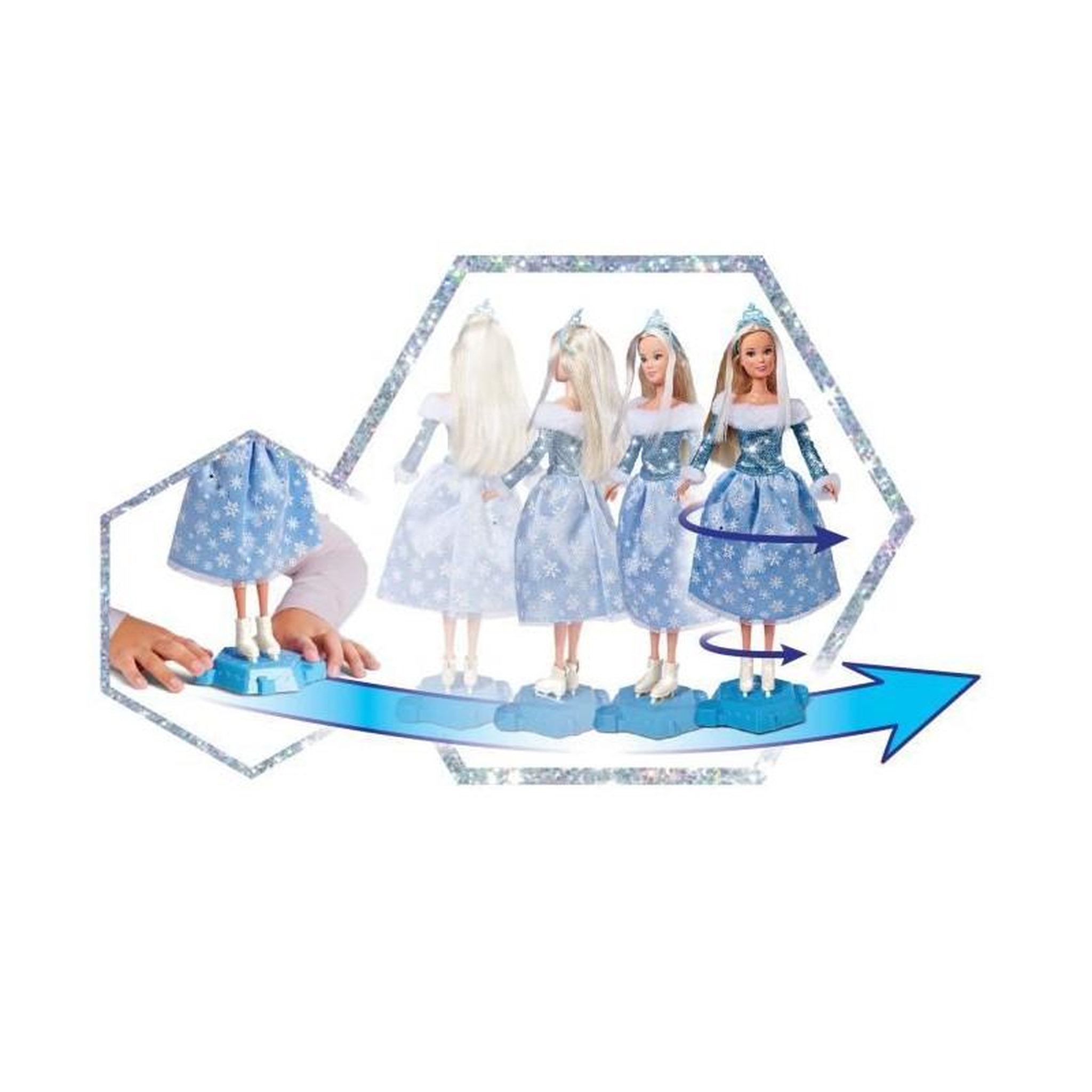 Voir la diapositive 6 : SILVERTORN Poupée Silvertorn Robe Bleue Scintillante