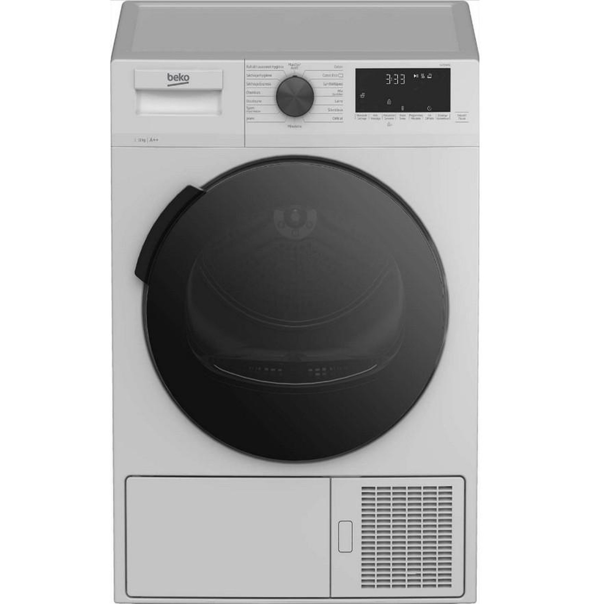 Voir la diapositive 1 : Beko Sèche-linge pompe à chaleur avec condenseur 60cm 8kg blanc - dh8512ca0w