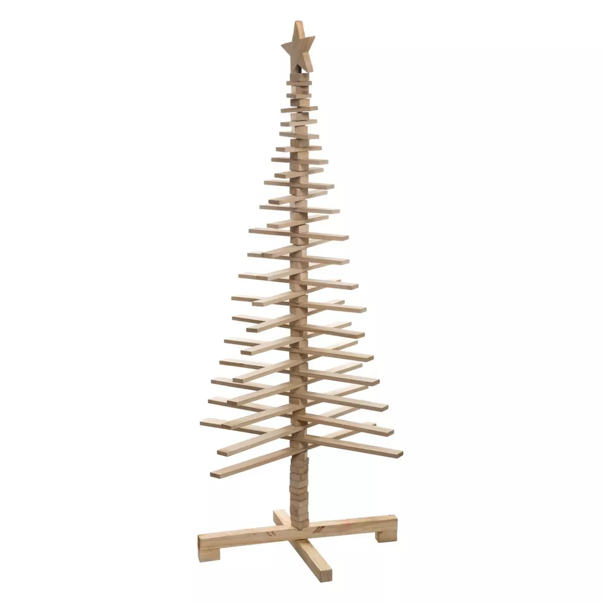  Sapin de Noël en bois articulé - Hauteur 150 cm