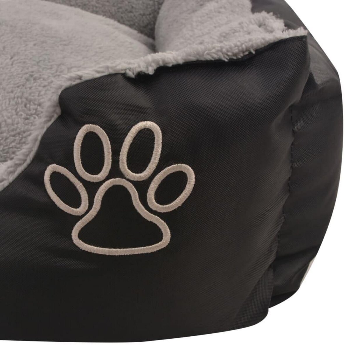 VIDAXL Lit pour chiens avec coussin rembourre Taille XXL Noir