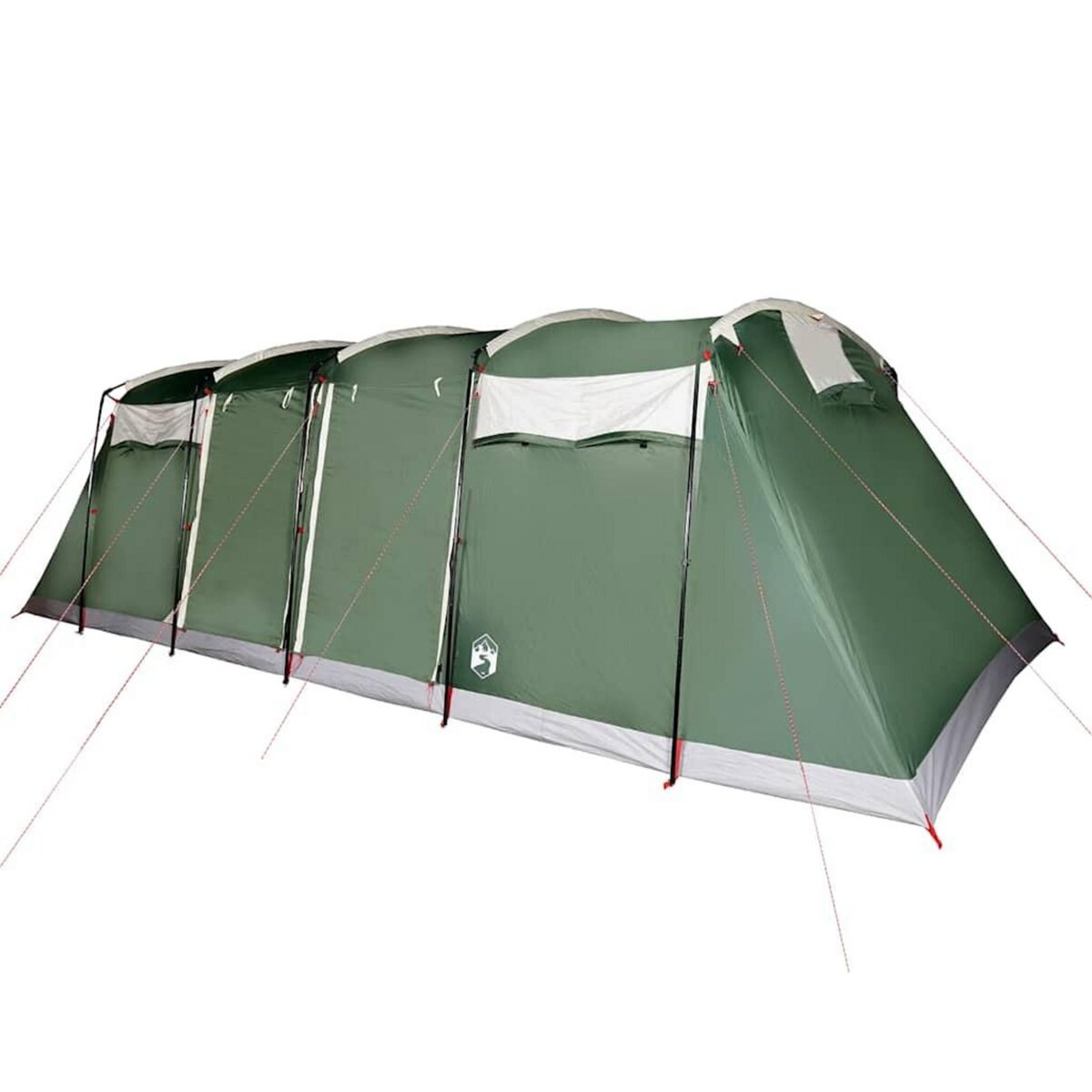 VIDAXL Tente familiale tunnel 10 personnes vert impermeable