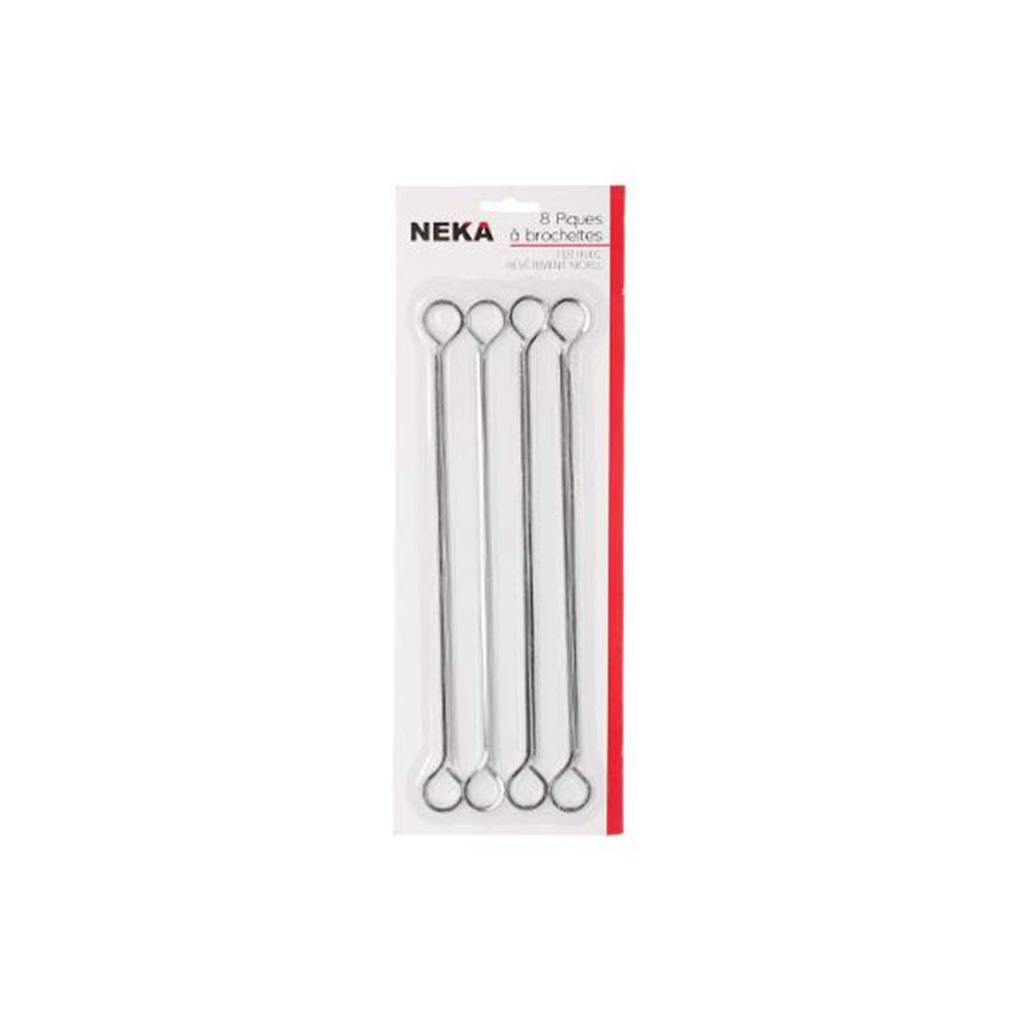 Voir la diapositive 2 : NEKA Lot de 8 piques à brochettes  neka  27cm argent
