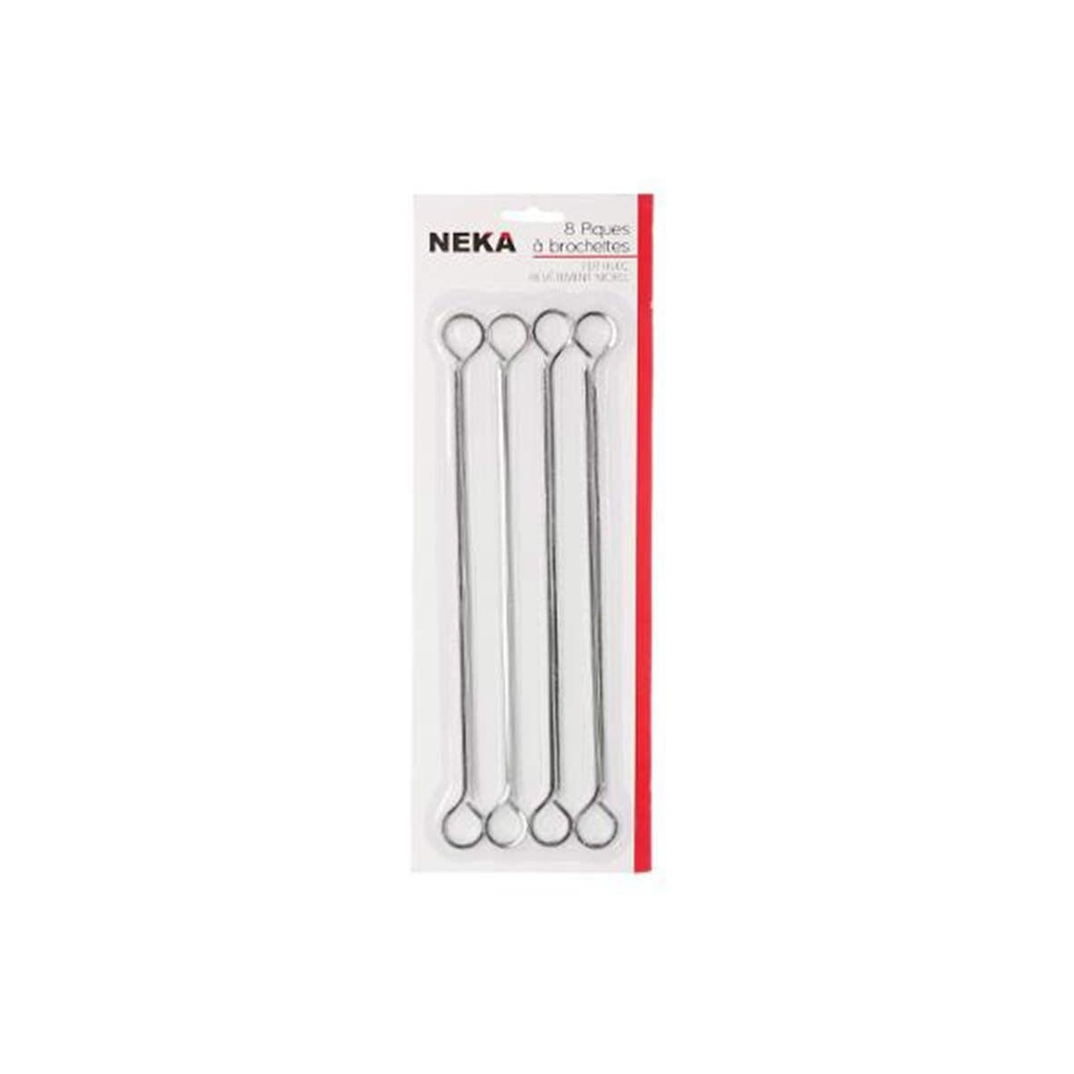 NEKA Lot de 8 Piques à Brochettes  Neka  27cm Argent