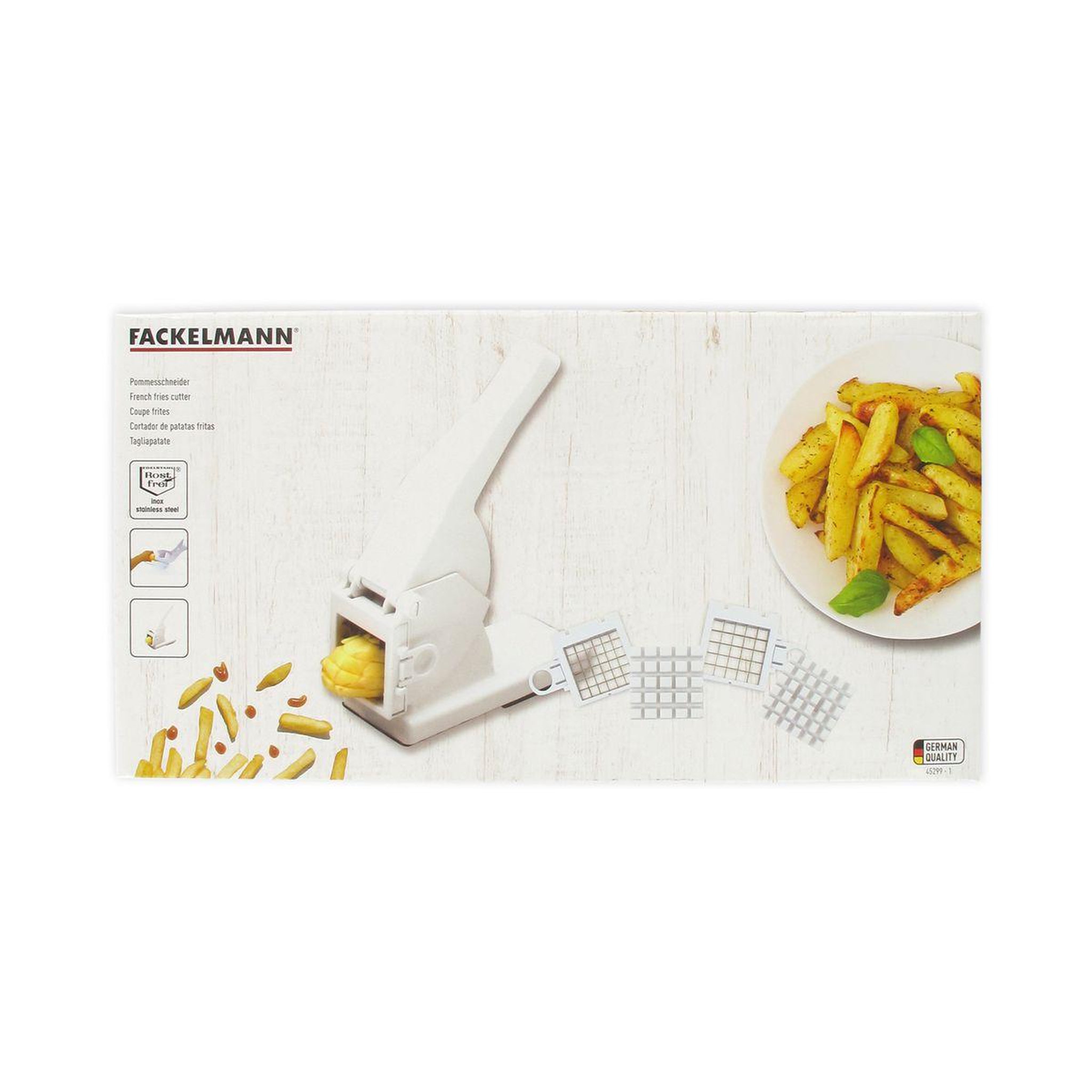 Voir la diapositive 5 : Fackelmann Coupe frite avec deux grilles de découpe fackelmann handmade tradition
