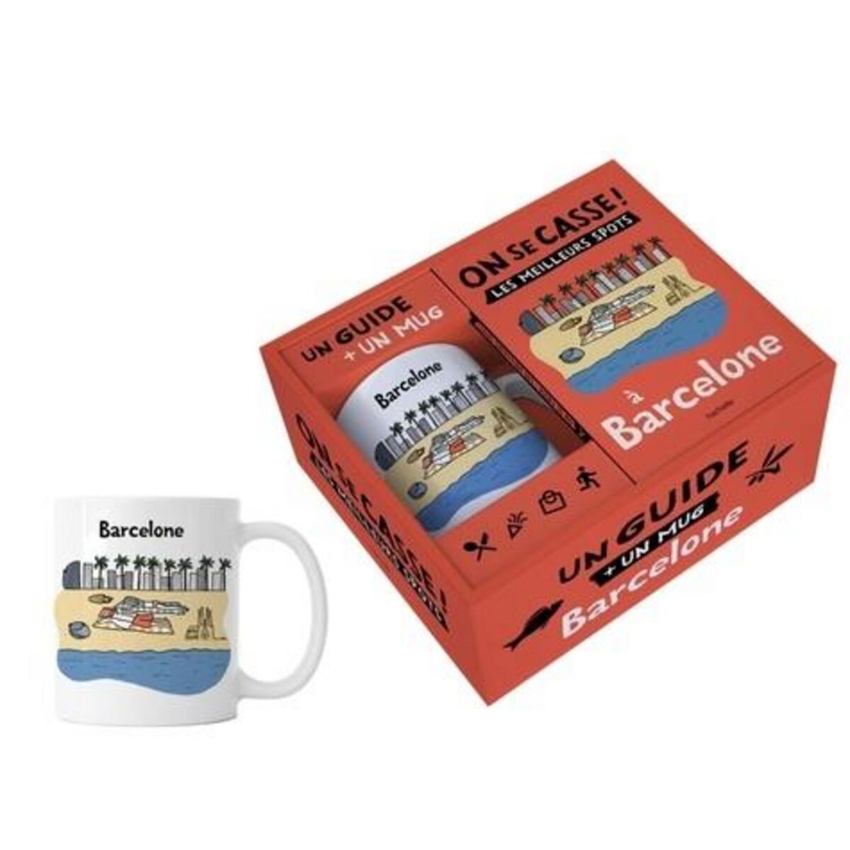ON SE CASSE ! LES MEILLEURS SPOTS DE BARCELONE. COFFRET AVEC 1 MUG ET 1 GUIDE, Gazengel Elise