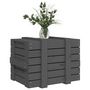 Voir la diapositive 4 : VIDAXL Boîte de rangement Gris 58x40,5x42 cm Bois massif de pin