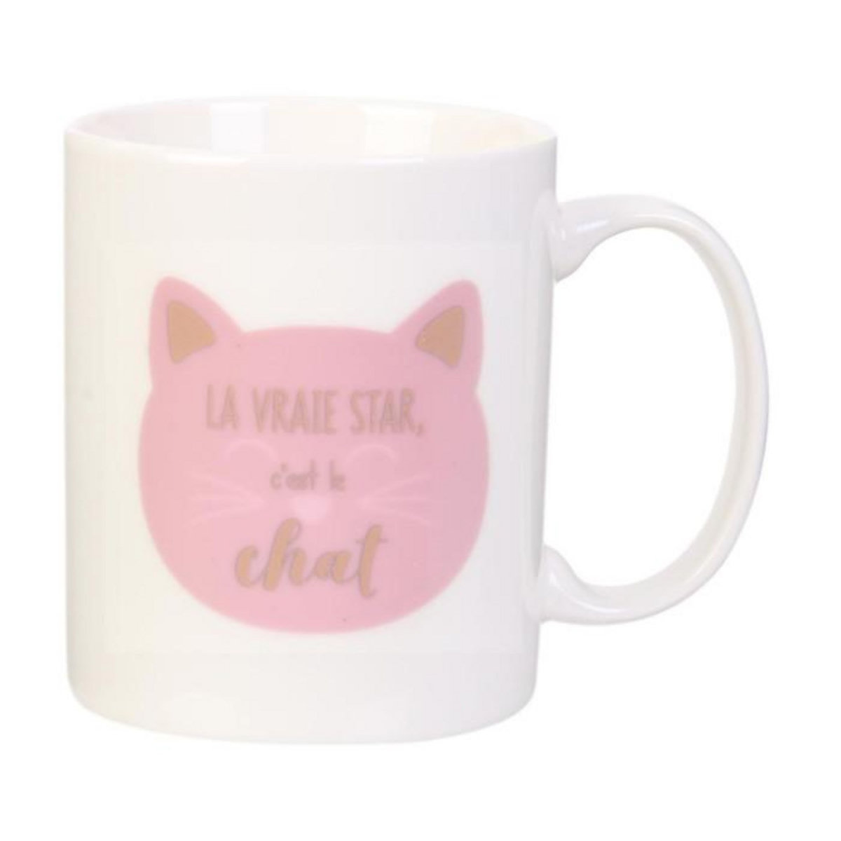 Paris Prix Mug Magique en Céramique  Chat  35cl Blanc