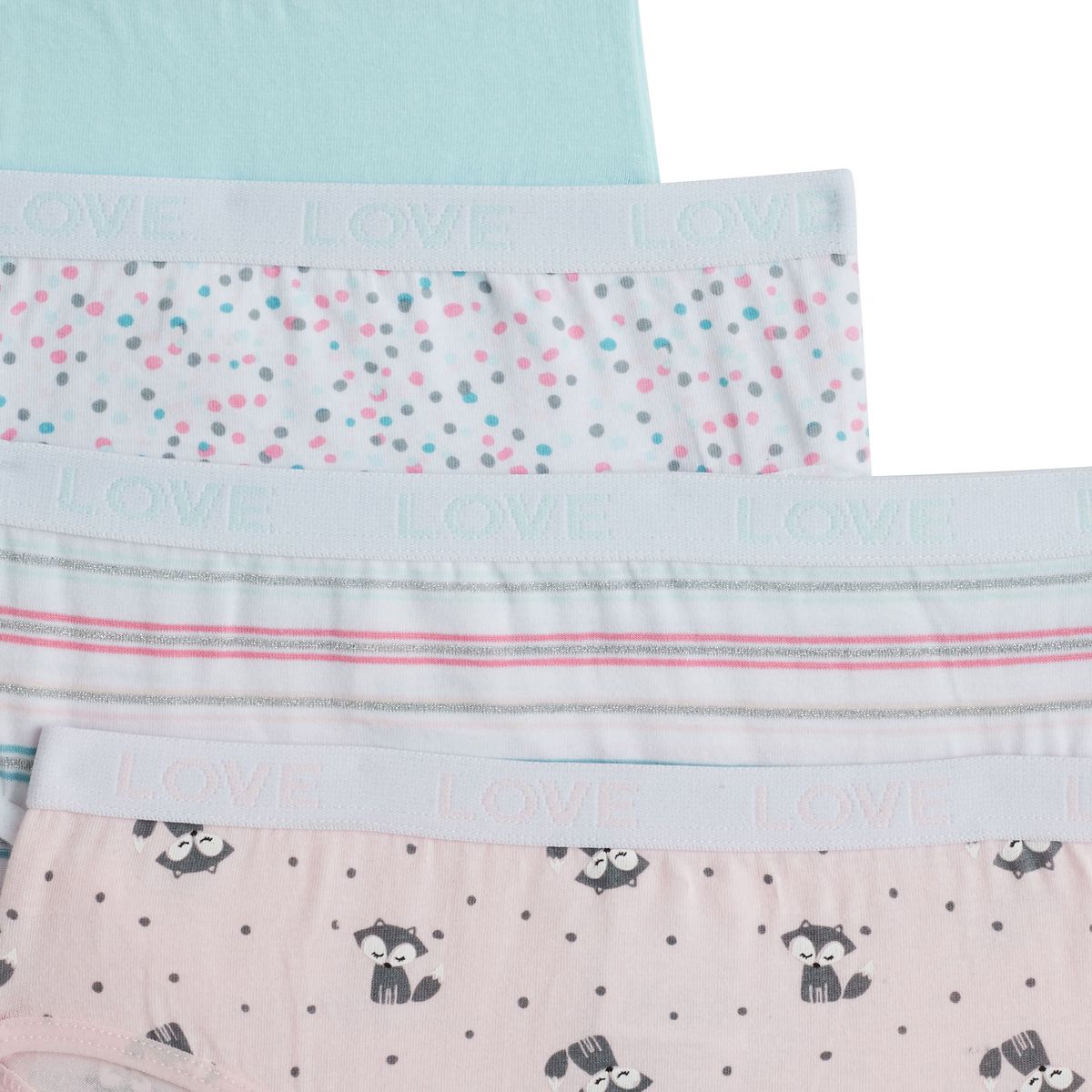 IN EXTENSO Lot de 4 culottes fantaisies fille