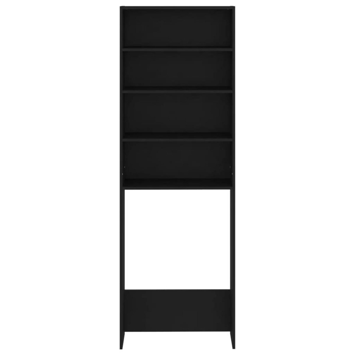 VIDAXL Meuble pour machine a laver noir 64x24x190 cm