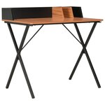 VIDAXL Bureau Noir et marron 80x50x84 cm