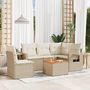 Voir la diapositive 1 : VIDAXL Salon de jardin avec coussins 6 pcs beige resine tressee