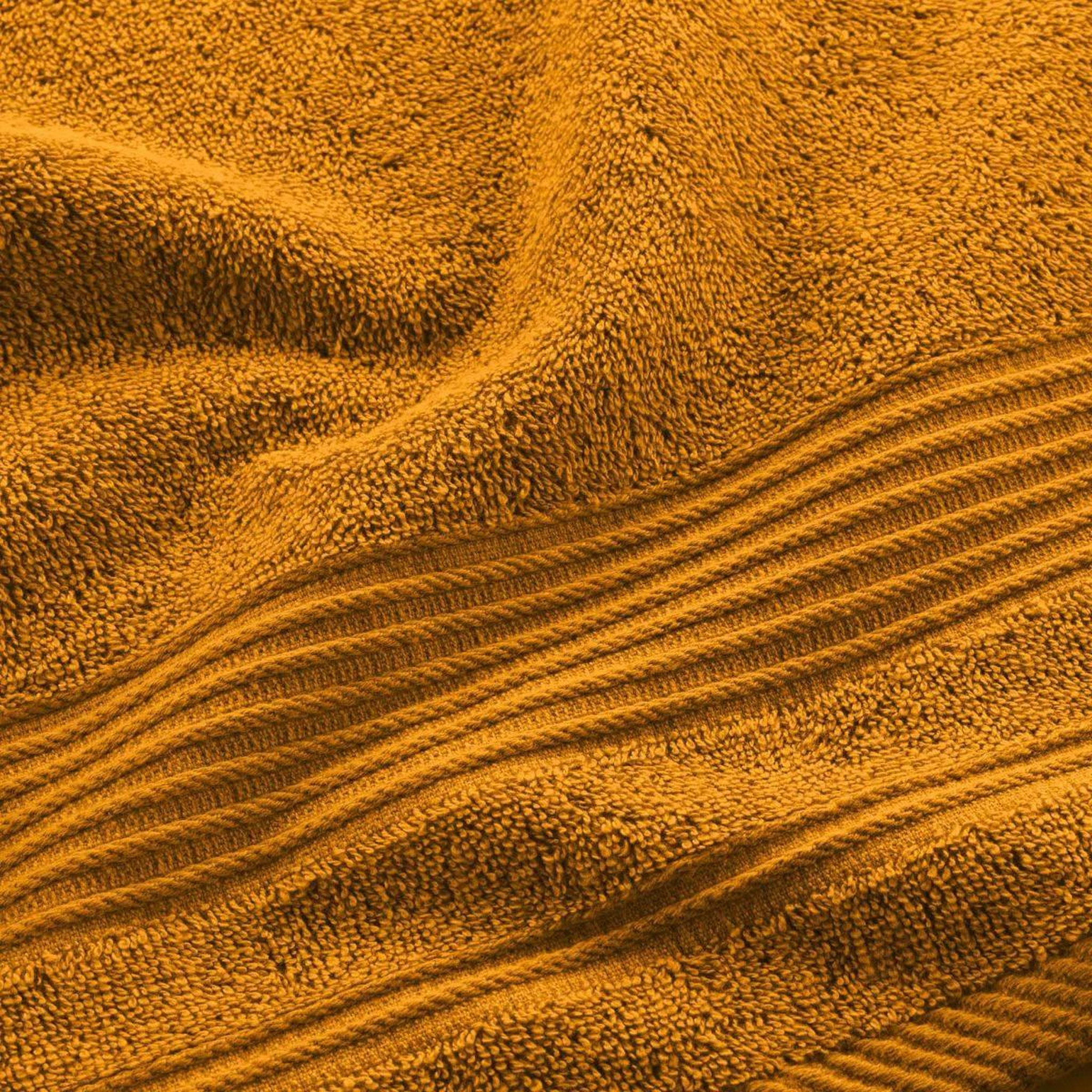Voir la diapositive 3 : Douceur d'Intérieur Serviette de toilette  tendresse   50x90cm jaune curry