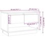 Voir la diapositive 6 : VIDAXL Meuble TV sonoma gris 70x41x44 cm bois d'ingenierie