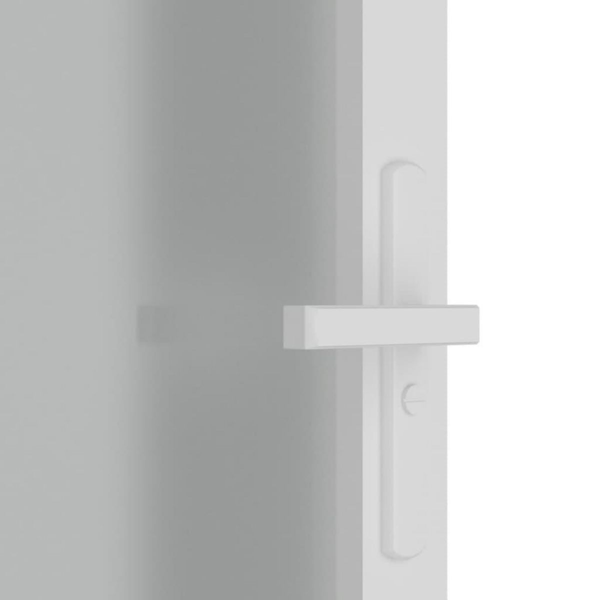 VIDAXL Porte interieure 83x201,5 cm Blanc Verre mat et aluminium