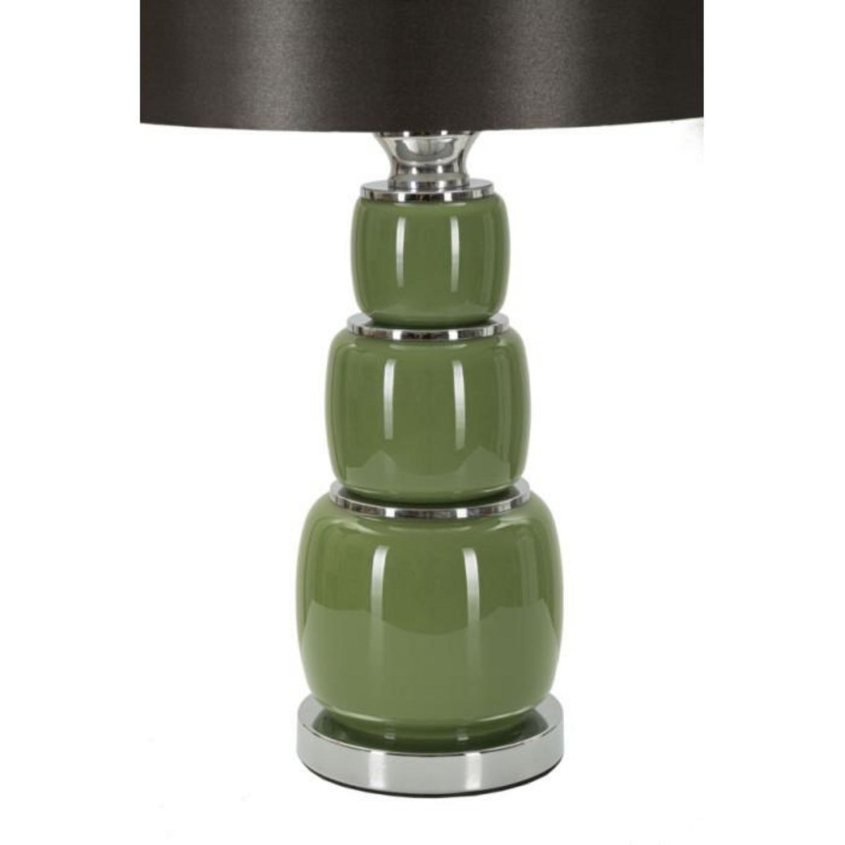 Paris Prix Lampe à Poser en Verre  Eva Three  57cm Vert & Noir