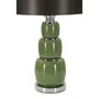 Voir la diapositive 2 : Paris Prix Lampe à Poser en Verre  Eva Three  57cm Vert & Noir