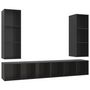 Voir la diapositive 2 : VIDAXL Meubles TV muraux 4 pcs Noir brillant Bois d'ingenierie
