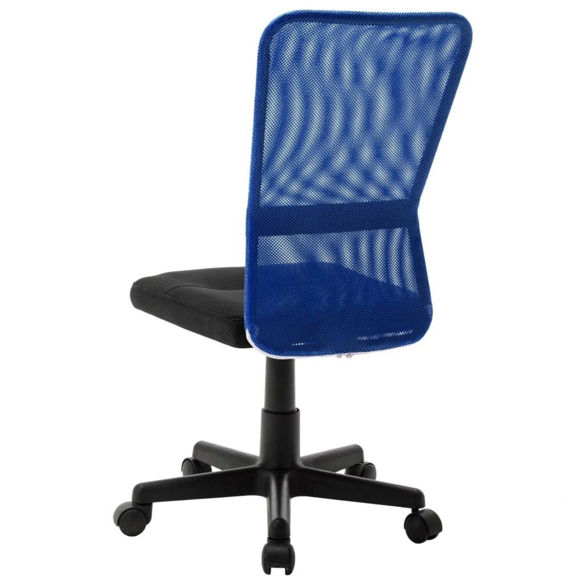 VIDAXL Chaise de bureau Noir et bleu 44x52x100 cm Tissu en maille