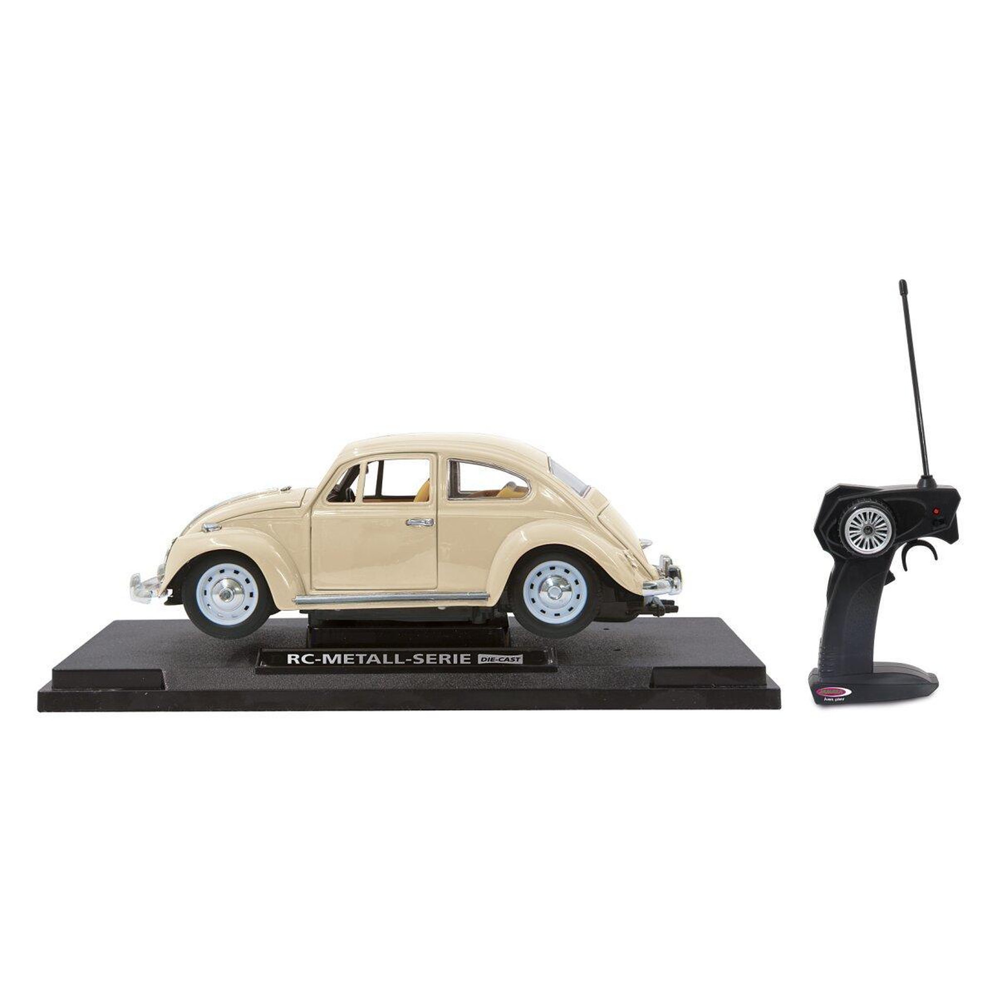 Jamara Voiture télécommandée VW Käfer RC Diecast 1:18 creme blanc 40MHz