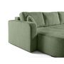 Voir la diapositive 5 : BEST MOBILIER Miro - canapé panoramique en u 7 places - convertible avec coffre - en velours texturé