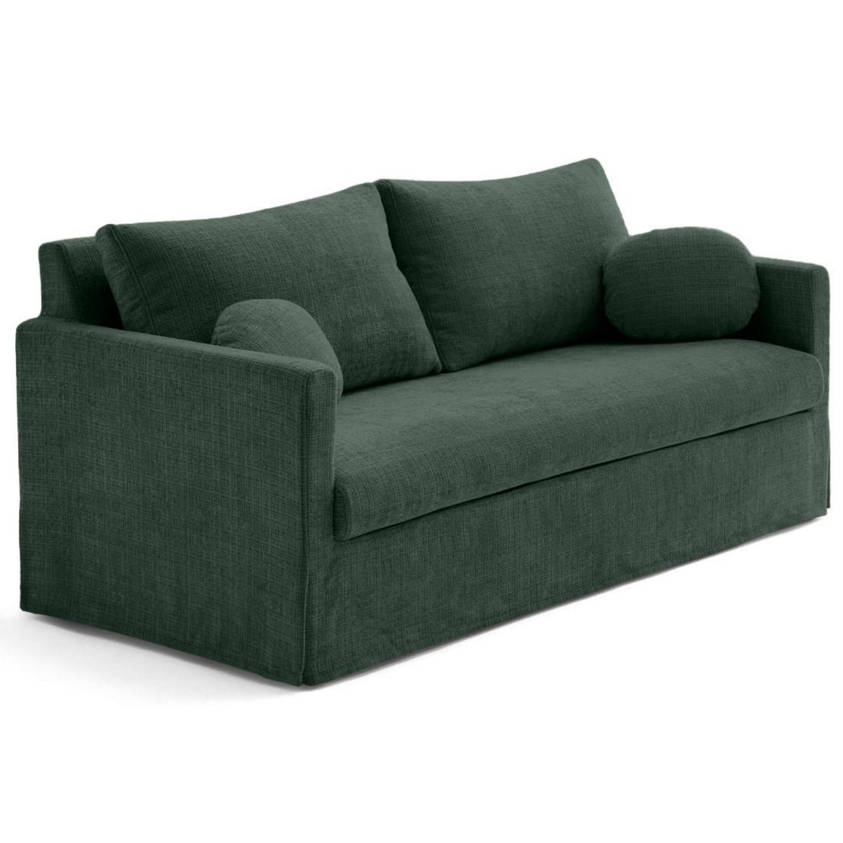 LISA DESIGN Serena - canapé droit déhoussable 3 places en velours texturé