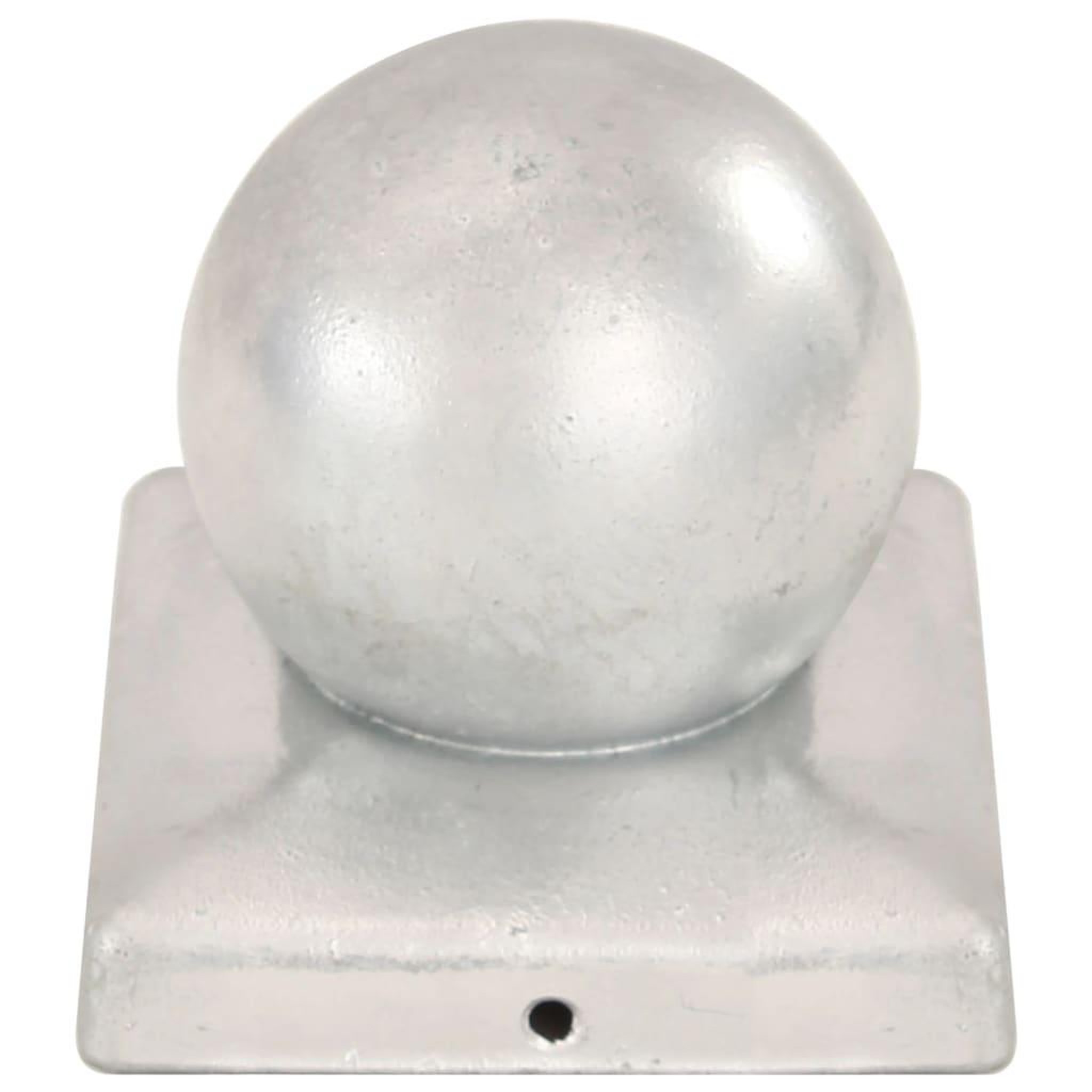 Voir la diapositive 4 : VIDAXL Bouchons de poteau 6 pcs globe final metal galvanise 101x101 mm
