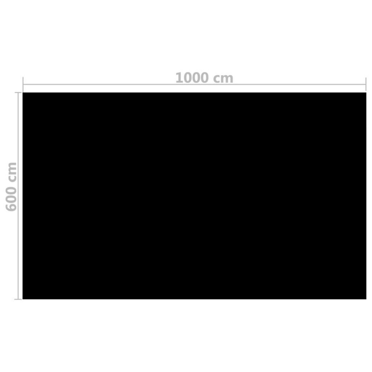 VIDAXL Couverture de piscine rectangulaire 1000x600 cm PE Noir