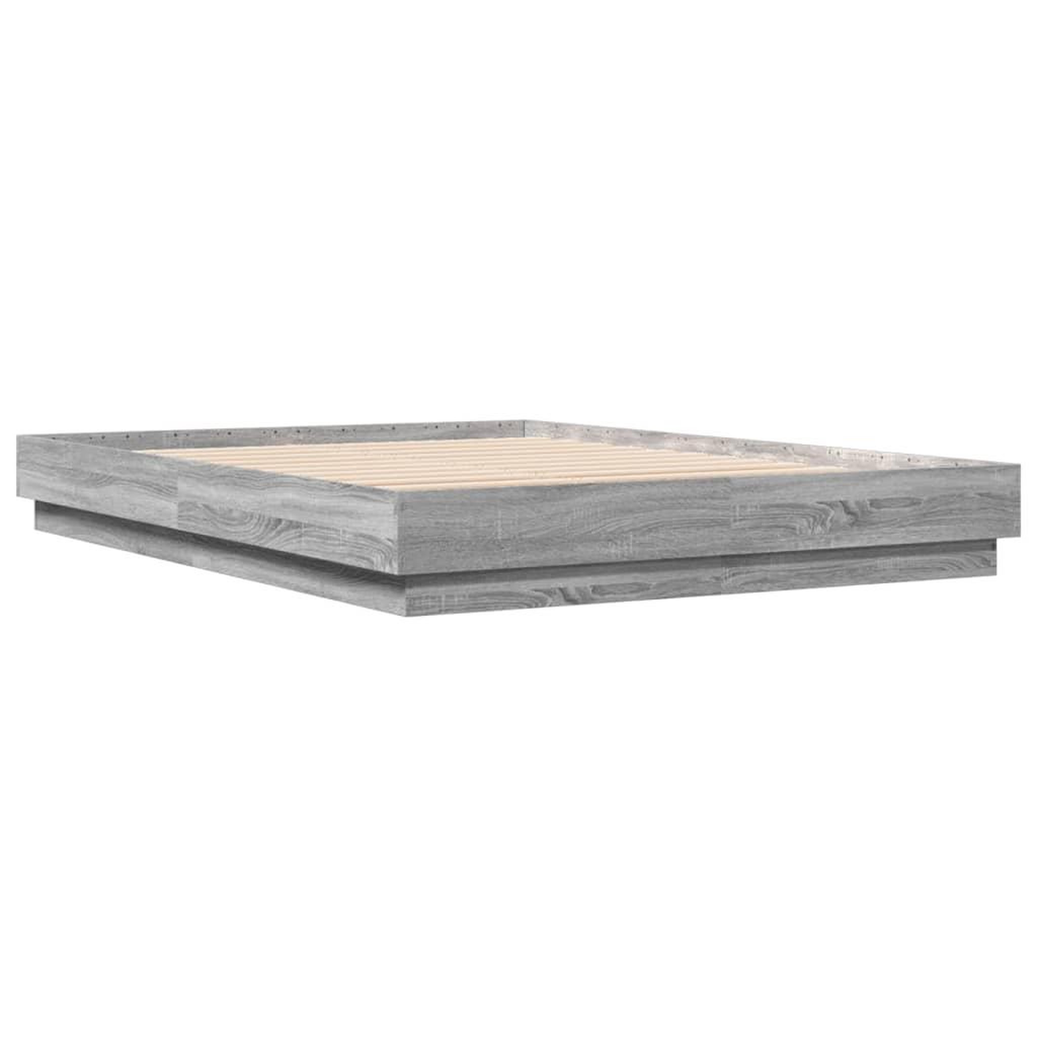 Voir la diapositive 3 : VIDAXL Cadre de lit sans matelas sonoma gris 150x200 cm