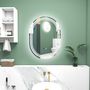 Voir la diapositive 2 : KLEANKIN Miroir LED mural de salle de bain - 50L x 70H cm - luminosité réglable 3 couleurs - interrupteur tactile - système antibué