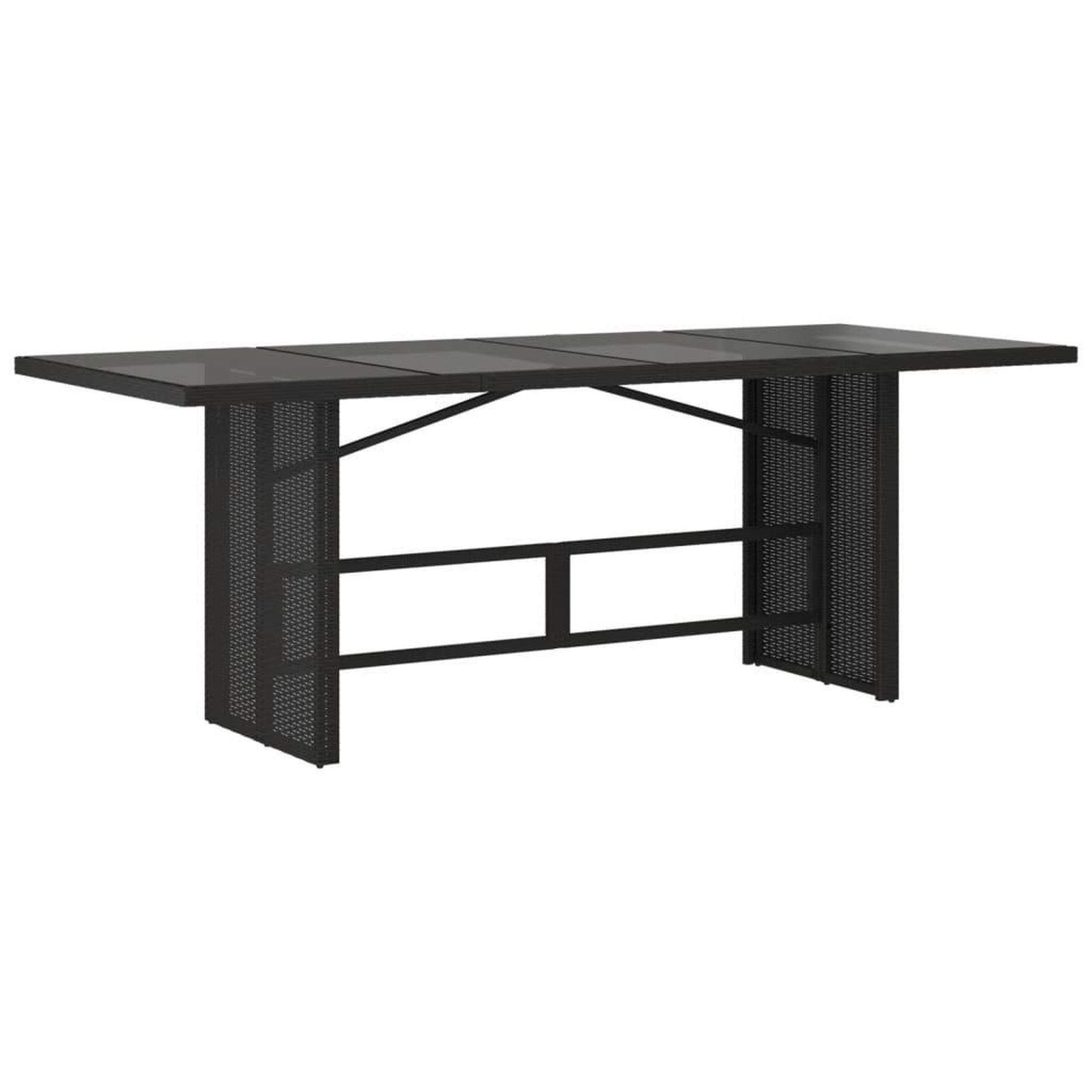 Voir la diapositive 4 : VIDAXL Ensemble a manger de jardin 9pcs coussins noir resine tressee