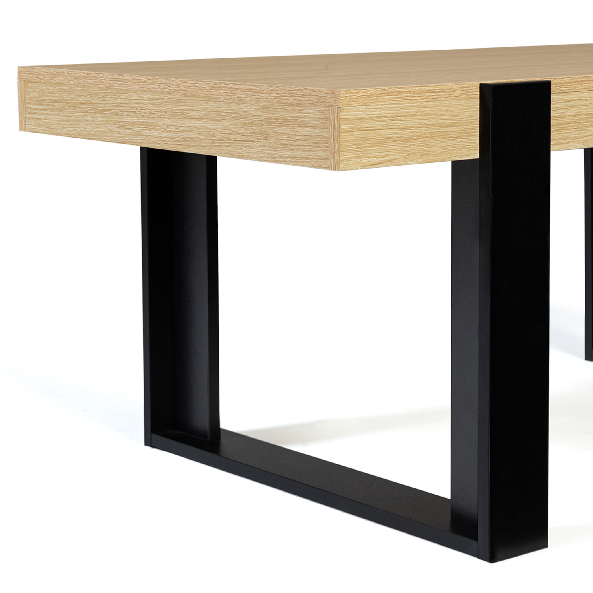 Voir la diapositive 6 : ID MARKET Table basse rectangulaire phoenix bois et noir