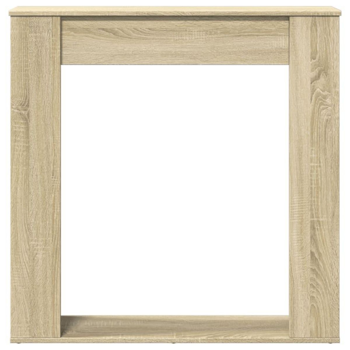 VIDAXL Cadre de cheminee chene sonoma 100x20x100 cm bois d'ingenierie