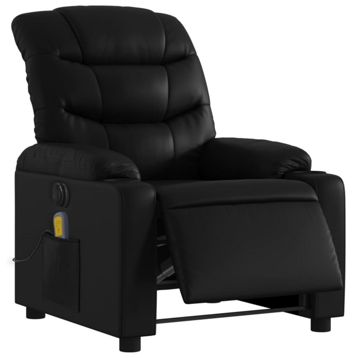 VIDAXL Fauteuil de massage inclinable electrique noir similicuir