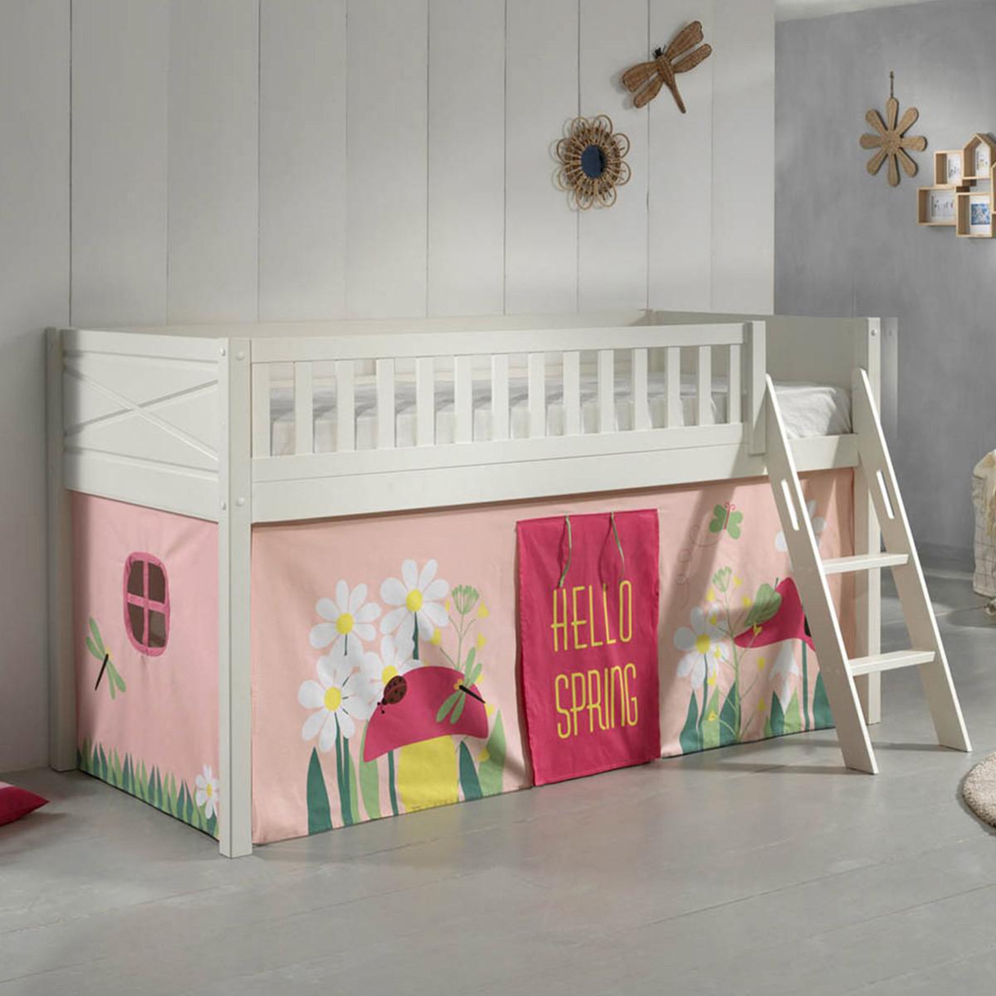 Voir la diapositive 5 : Paris Prix Lit enfant tente  scott spring  90x200cm blanc