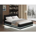 Habitat et Jardin Lit LED avec coffre  Anastasia  - 160 x 200 cm - Noir