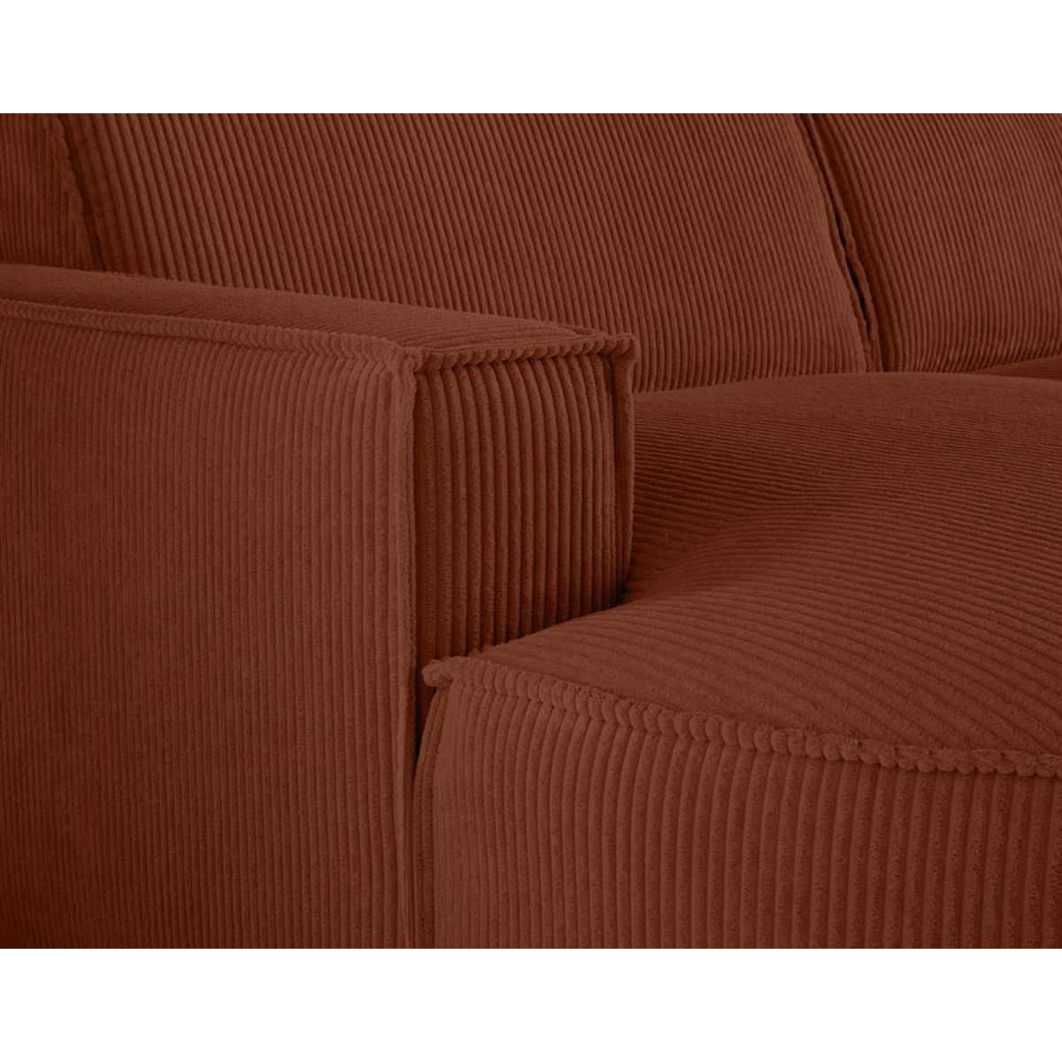 LISA DESIGN Spiaggia - canapé d'angle gauche - forme arrondie - 5 places - en velours côtelé