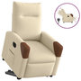 Voir la diapositive 1 : VIDAXL Fauteuil inclinable electrique creme tissu