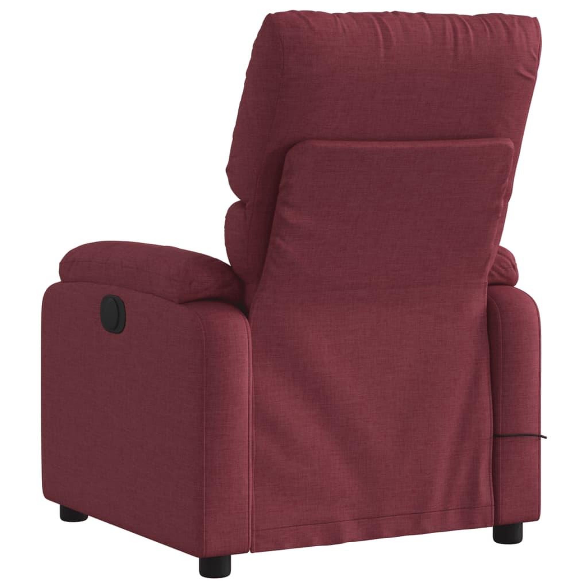 Voir la diapositive 5 : VIDAXL Fauteuil de massage inclinable electrique Rouge bordeaux Tissu