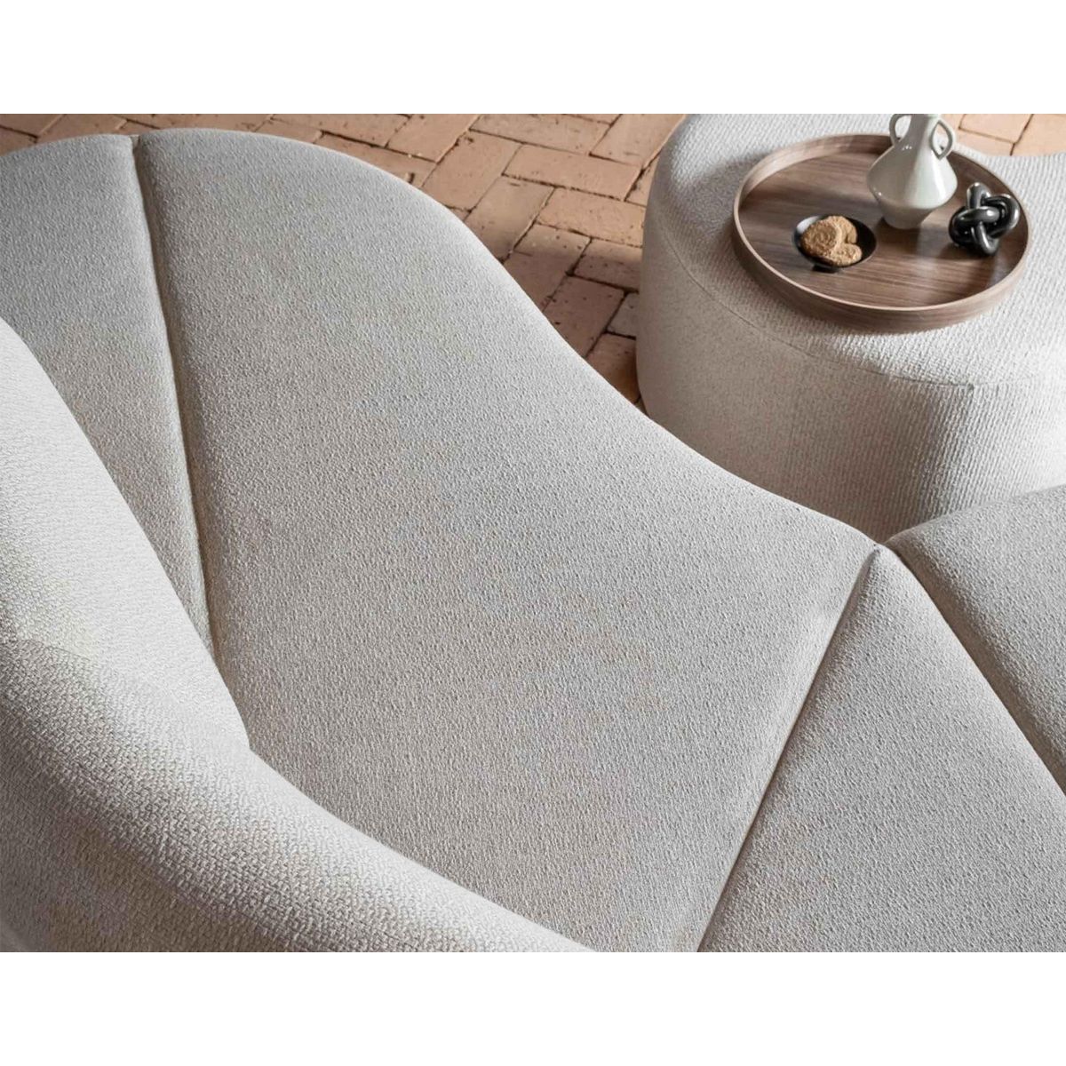 BEST MOBILIER Siena - canapé d'angle droit - 5 places - en tissu