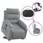 Voir la diapositive 5 : VIDAXL Fauteuil de massage inclinable Gris clair Tissu