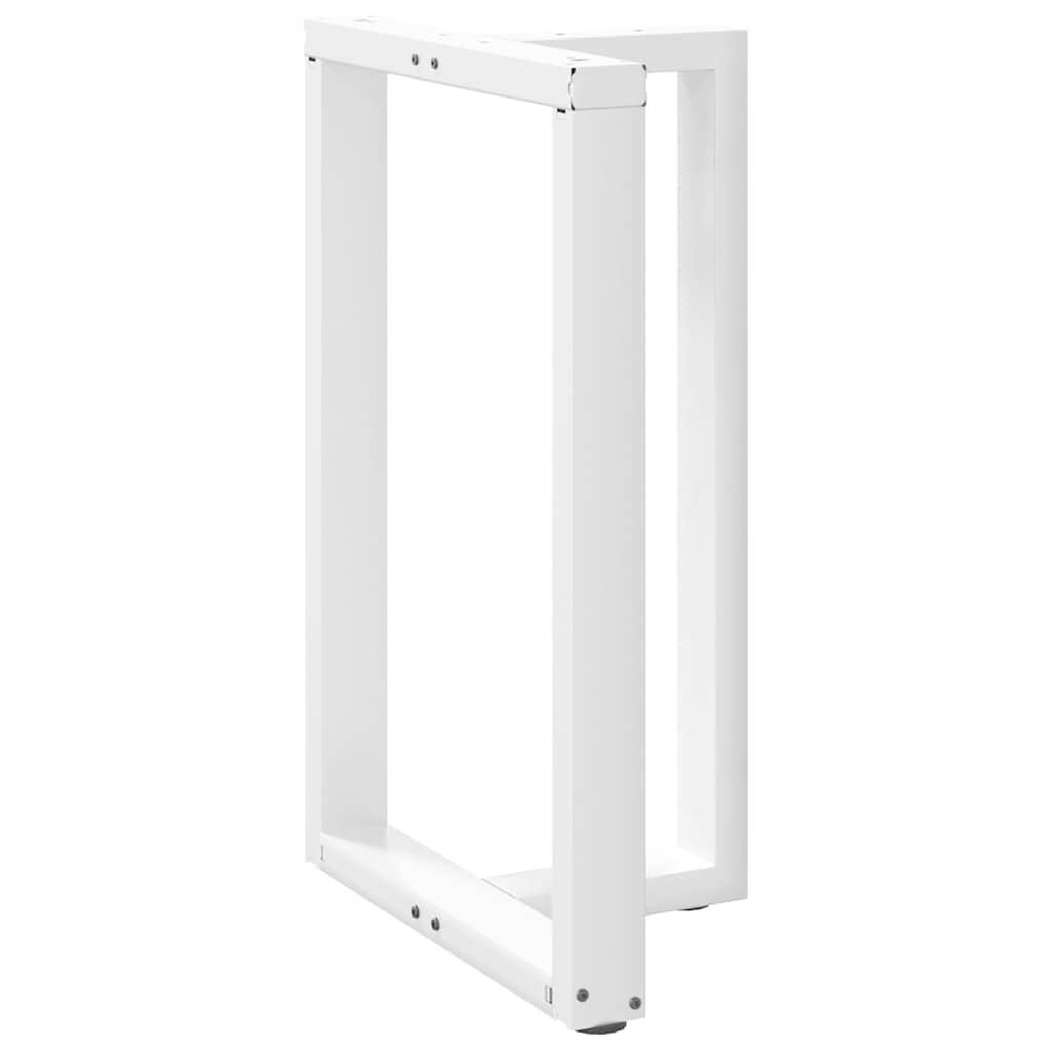 Voir la diapositive 4 : VIDAXL Pieds de table de bar forme de T 2 pcs blanc 60x35x(90-91) cm