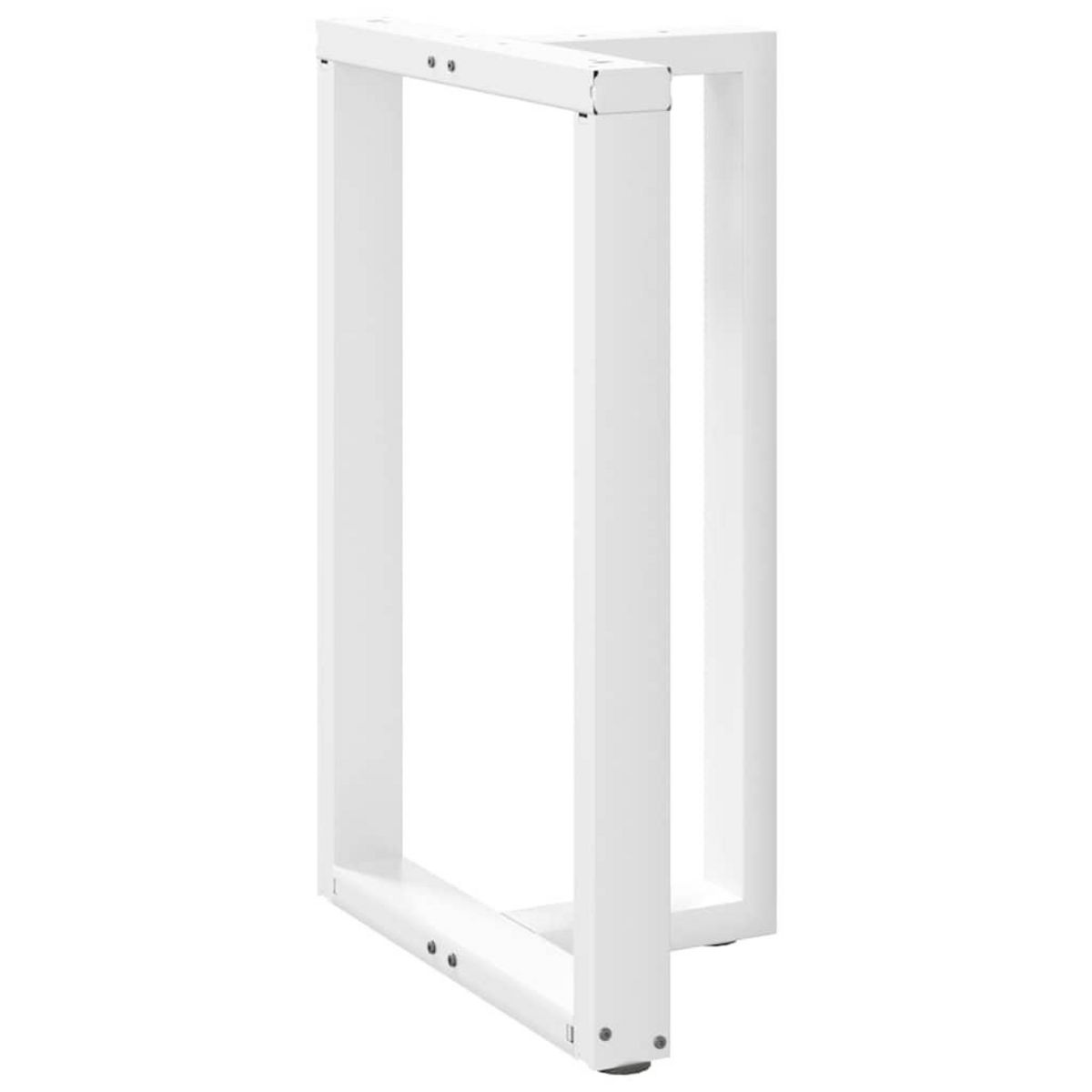 VIDAXL Pieds de table de bar forme de T 2 pcs blanc 60x35x(90-91) cm