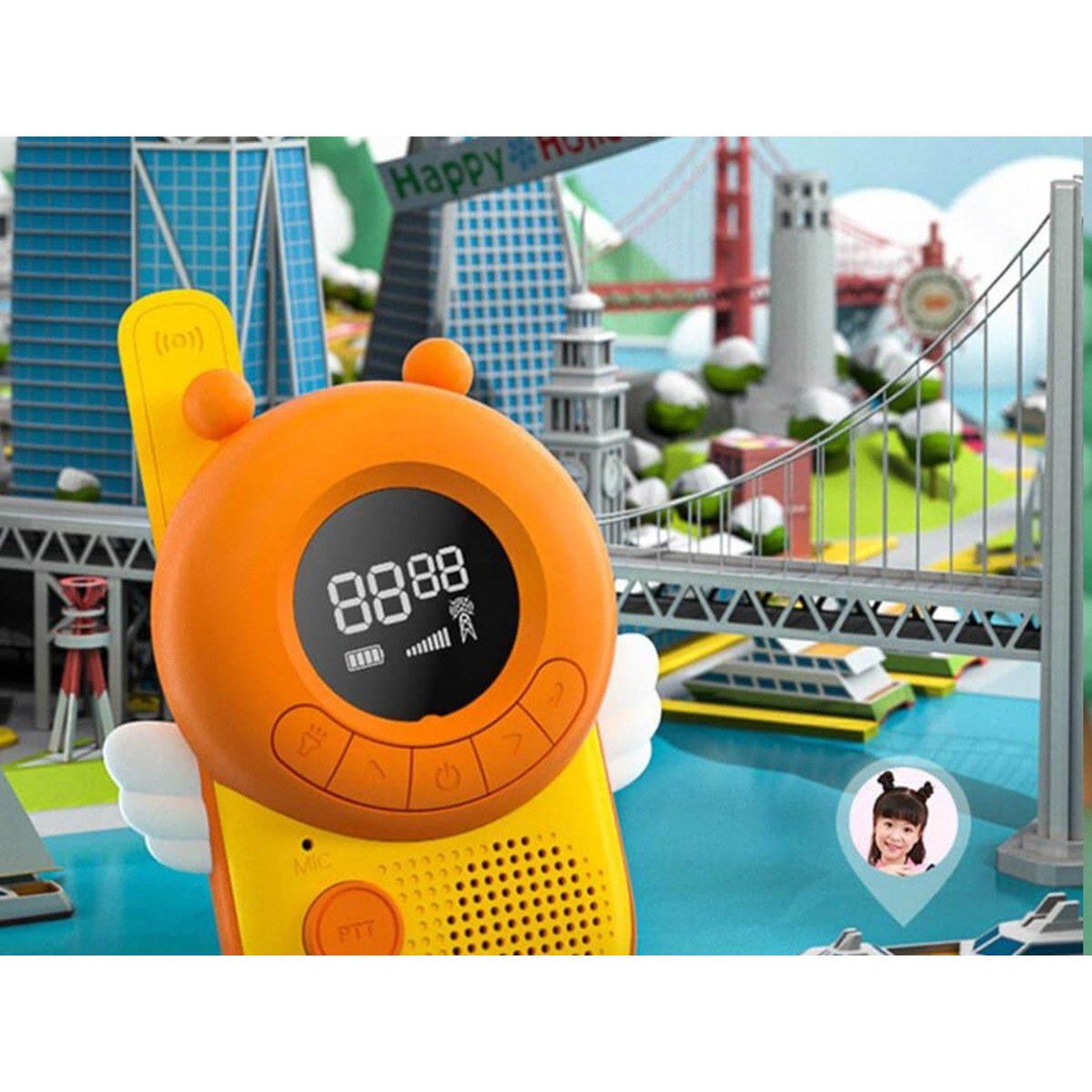 Voir la diapositive 4 : 1001JOUETS Paire de Talkies-Walkies pour Enfants - 8 Canaux PMR446 - Lampe Torche et VOX - Design Ludique
