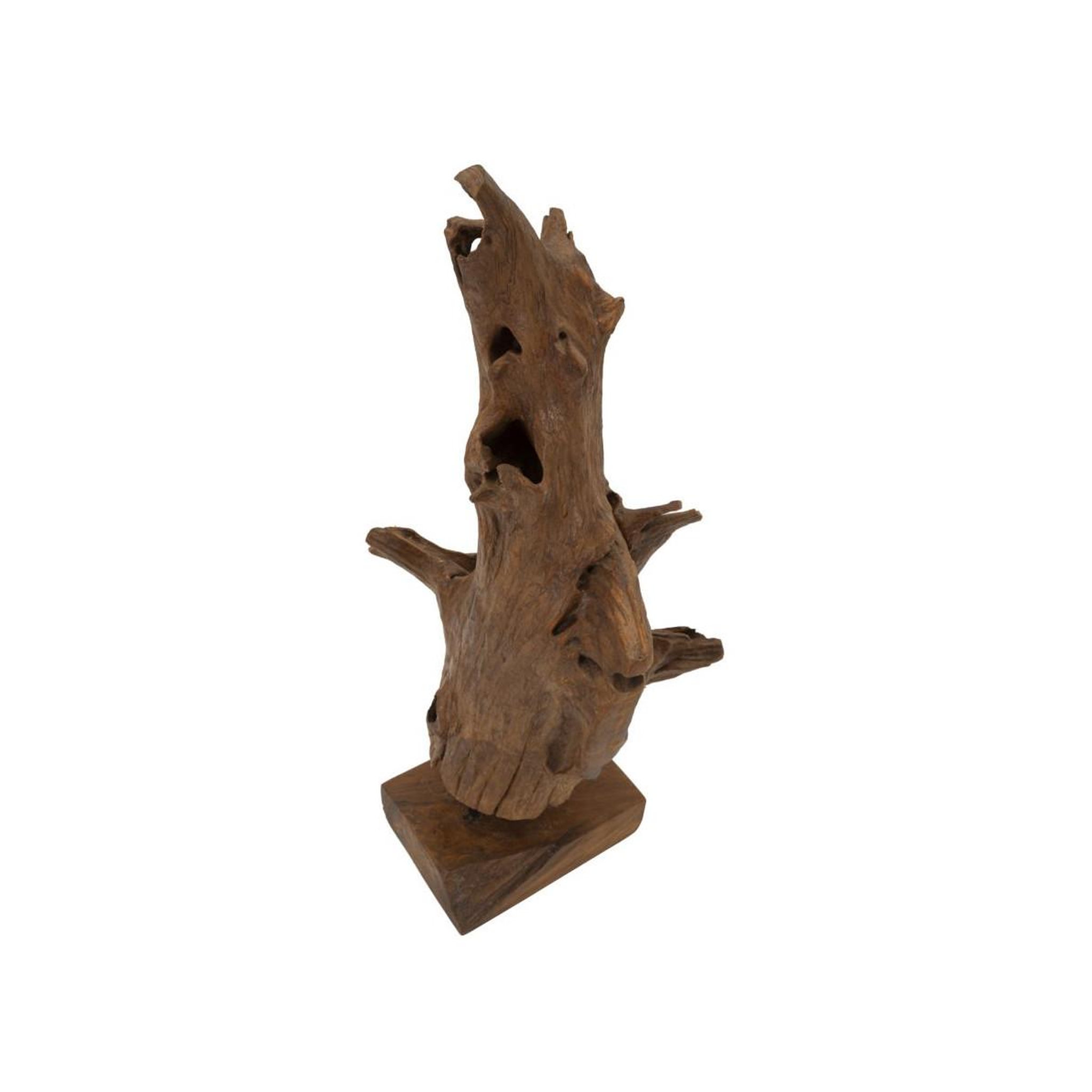 Voir la diapositive 3 : Paris Prix Objet déco tronc d'arbre en teck  akars  64cm naturel
