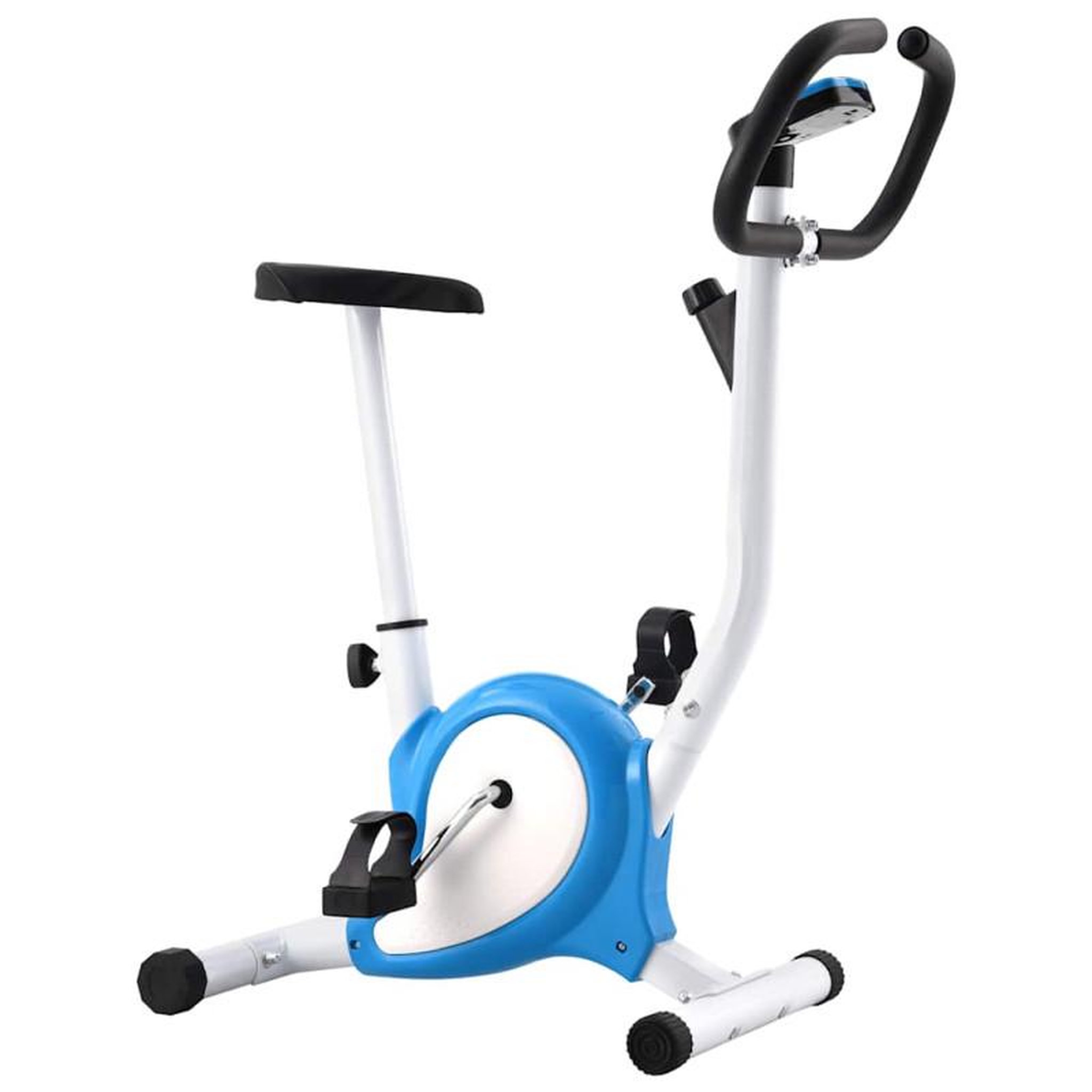 Voir la diapositive 3 : VIDAXL Vélo d appartement avec résistance à courroie Bleu