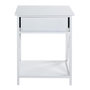 Voir la diapositive 3 : Paris Prix Table d'Appoint 1 Tiroir Design  Guda  60cm Blanc