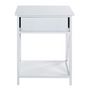 Voir la diapositive 3 : Paris Prix Table d'Appoint 1 Tiroir Design  Guda  60cm Blanc